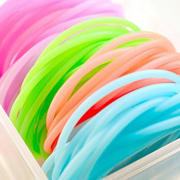 Νέο χρώμα σιλικόνης γυναικείες μπάντες αδιάβροχο αθλητικό βραχιόλι Ελαστικό σχοινί μαλλιών μόδα αξεσουάρ μαλλιών