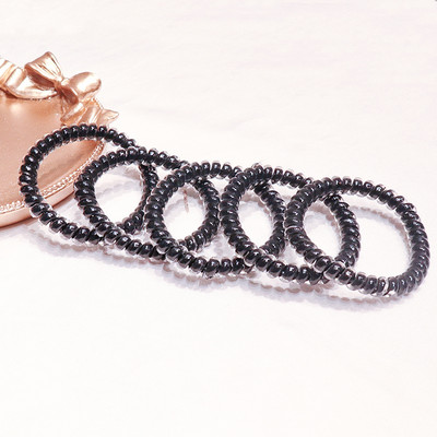 5 τμχ Ζώνες μαλλιών με σύρμα τηλεφώνου για γυναίκες Ελαστική λαστιχένια αξεσουάρ μαλλιών Αξεσουάρ με σχοινί μαλλιών αντιολισθητικά αξεσουάρ για σχάρες