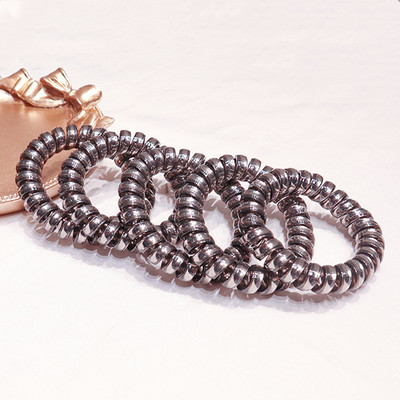 5 τμχ Ζώνες μαλλιών με σύρμα τηλεφώνου για γυναίκες Ελαστική λαστιχένια αξεσουάρ μαλλιών Αξεσουάρ με σχοινί μαλλιών αντιολισθητικά αξεσουάρ για σχάρες