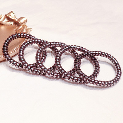 5 τμχ Ζώνες μαλλιών με σύρμα τηλεφώνου για γυναίκες Ελαστική λαστιχένια αξεσουάρ μαλλιών Αξεσουάρ με σχοινί μαλλιών αντιολισθητικά αξεσουάρ για σχάρες