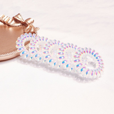 5 τμχ Ζώνες μαλλιών με σύρμα τηλεφώνου για γυναίκες Ελαστική λαστιχένια αξεσουάρ μαλλιών Αξεσουάρ με σχοινί μαλλιών αντιολισθητικά αξεσουάρ για σχάρες