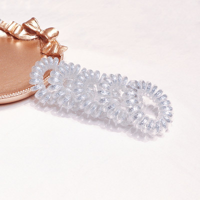 5 τμχ Ζώνες μαλλιών με σύρμα τηλεφώνου για γυναίκες Ελαστική λαστιχένια αξεσουάρ μαλλιών Αξεσουάρ με σχοινί μαλλιών αντιολισθητικά αξεσουάρ για σχάρες