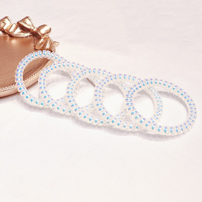 5 τμχ Ζώνες μαλλιών με σύρμα τηλεφώνου για γυναίκες Ελαστική λαστιχένια αξεσουάρ μαλλιών Αξεσουάρ με σχοινί μαλλιών αντιολισθητικά αξεσουάρ για σχάρες