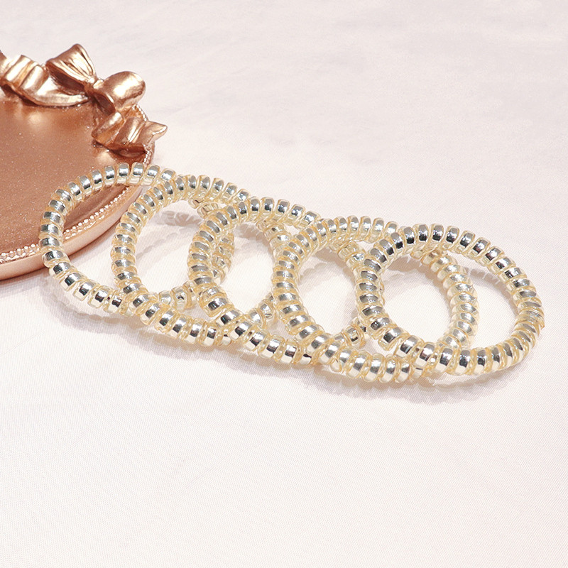 5 τμχ Ζώνες μαλλιών με σύρμα τηλεφώνου για γυναίκες Ελαστική λαστιχένια αξεσουάρ μαλλιών Αξεσουάρ με σχοινί μαλλιών αντιολισθητικά αξεσουάρ για σχάρες