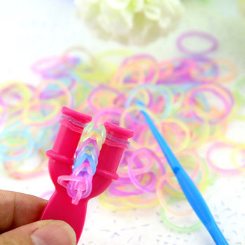 600 Elastic Glow Rabber Loom Bands DIY Handmake Rubber Band Βραχιόλια Δώρα για παιδιά Γυναικεία κοσμήματα καρπού προμήθειες κατασκευής Νέα