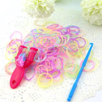 600 Elastic Glow Rabber Loom Bands DIY Handmake Rubber Band Βραχιόλια Δώρα για παιδιά Γυναικεία κοσμήματα καρπού προμήθειες κατασκευής Νέα