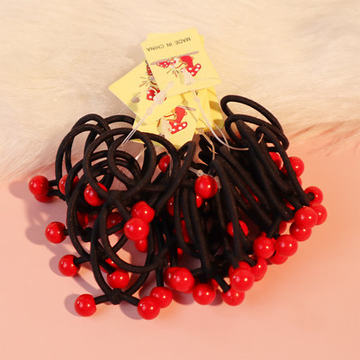 30 ΤΕΜ Χάντρες από σχοινί με διπλό άκρο Ζώνες μαλλιών Ελαστική κορδέλα με κόμπους για κορίτσια Χρώματα καραμέλα Αλογοουρά Αξεσουάρ μαλλιών