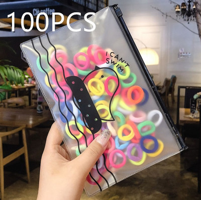 1000/100/20 комплекта висококачествени цветни найлонови момичета, малки еластични ленти за коса, гумена лента, детски аксесоари за коса, шапка, връзки за коса