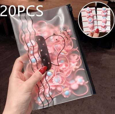 1000/100/20 комплекта висококачествени цветни найлонови момичета, малки еластични ленти за коса, гумена лента, детски аксесоари за коса, шапка, връзки за коса