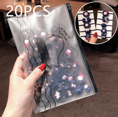 1000/100/20 комплекта висококачествени цветни найлонови момичета, малки еластични ленти за коса, гумена лента, детски аксесоари за коса, шапка, връзки за коса