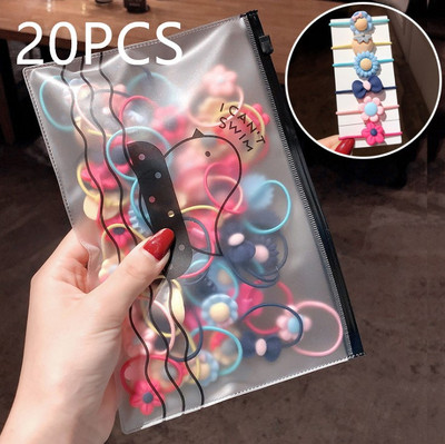 1000/100/20 комплекта висококачествени цветни найлонови момичета, малки еластични ленти за коса, гумена лента, детски аксесоари за коса, шапка, връзки за коса