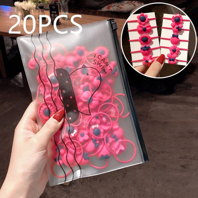 1000/100/20 комплекта висококачествени цветни найлонови момичета, малки еластични ленти за коса, гумена лента, детски аксесоари за коса, шапка, връзки за коса