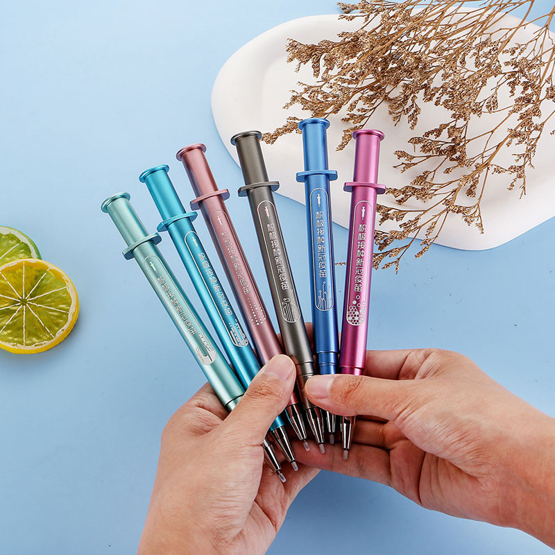 1 бр. Творческа светеща спринцовка Моделираща неутрална писалка Гел химикалки за подпис Студенти Медицинска сестра Подарък канцеларски материали