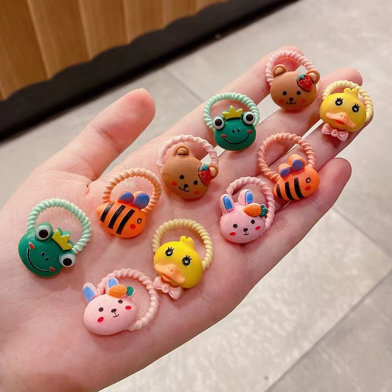 30PCS Baby Girls Candy Cotto 2CM Мини вратовръзки за коса за деца Thumb Hairbands Меки модни аксесоари за коса Акрилна кутия