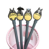 4 τεμάχια/Σετ Kawaii Cute Cartoon Anime Totoro Gel Pen Grimace Αρσενικό 0,5 χιλιοστών Μαύρο μελάνι Γραφείου Σχολικό Γραφικό Γραφείο Γραφείο μαθητών