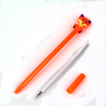Карикатура Сладка лисица Гелова писалка Подарък канцеларски материали 0,5 mm Допълнително синьо черно мастило за химикалки за писане в училище
