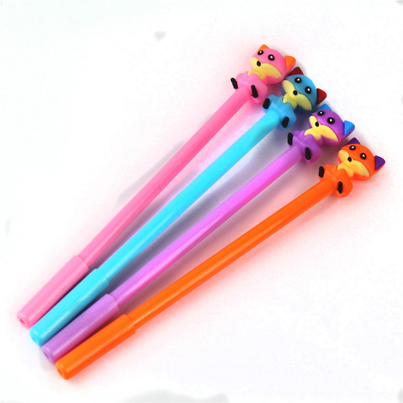 Crtana simpatična lisica gel olovka Poklon 0,5 mm Dodatna plava crna tinta za školske uredske pisaće olovke