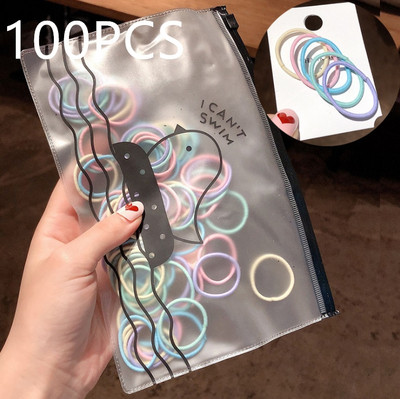 1000/100/20 Pack Υψηλής ποιότητας ελαστικές νάιλον κορδέλες μαλλιών για κορίτσια Πολύχρωμο λαστιχάκι παιδικό αξεσουάρ μαλλιών Δεσμοί κεφαλής