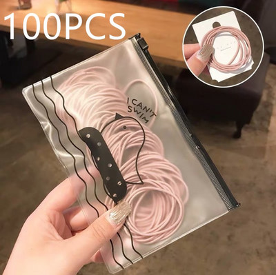 1000/100/20 Pack Υψηλής ποιότητας ελαστικές νάιλον κορδέλες μαλλιών για κορίτσια Πολύχρωμο λαστιχάκι παιδικό αξεσουάρ μαλλιών Δεσμοί κεφαλής