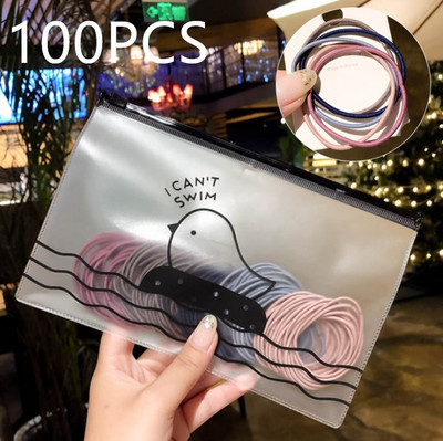 1000/100/20 Pack Υψηλής ποιότητας ελαστικές νάιλον κορδέλες μαλλιών για κορίτσια Πολύχρωμο λαστιχάκι παιδικό αξεσουάρ μαλλιών Δεσμοί κεφαλής