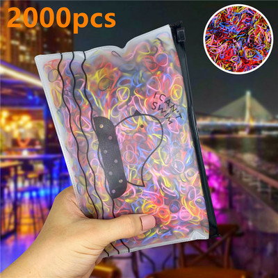 1000/100/20 Pack Υψηλής ποιότητας ελαστικές νάιλον κορδέλες μαλλιών για κορίτσια Πολύχρωμο λαστιχάκι παιδικό αξεσουάρ μαλλιών Δεσμοί κεφαλής