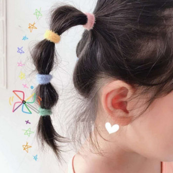 100 БР. Нови Marca Dragon Color Еластични ленти за коса за момичета Найлонова гумена лента за коса Модна шапка Аксесоари за коса