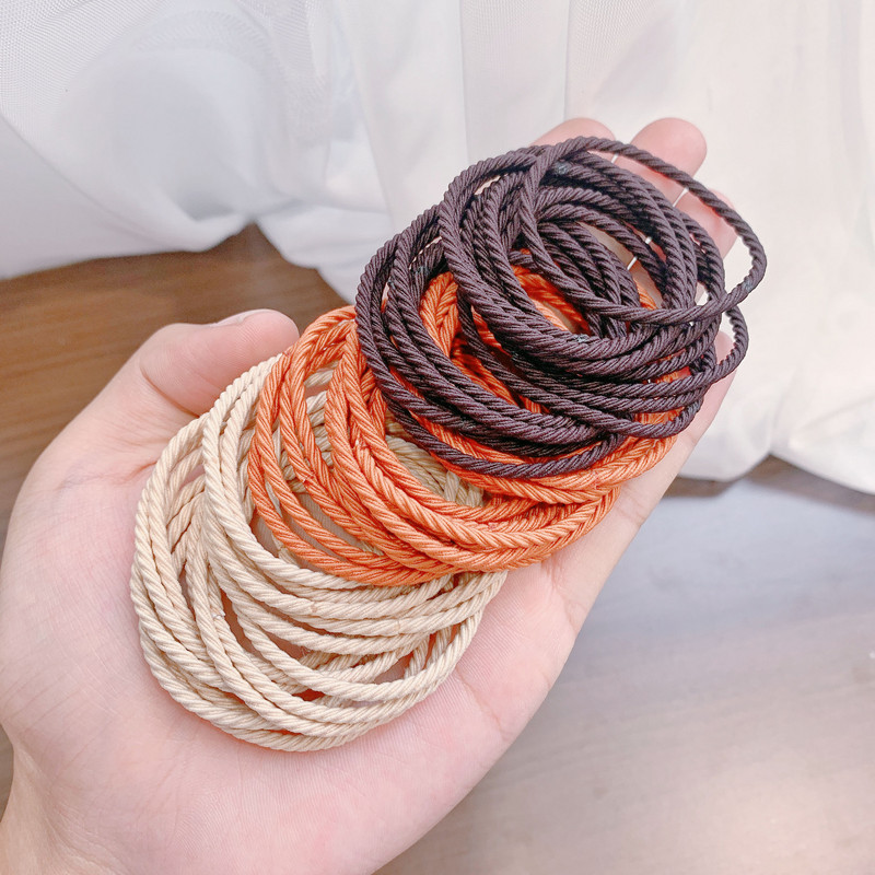 50PCS Висока еластичност на спираловидни ленти за коса за жени Гумена лента за момичета Лента за глава Аксесоари за коса Шапки за коса