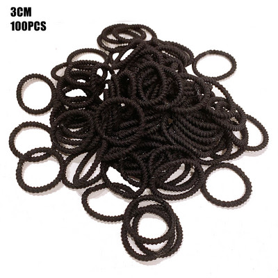 100 БР. Гумени ленти за бебешки момичета Еластични ластични ленти за коса в бонбонени цветове Детска лента за глава вратовръзки за коса Аксесоари за изтъняване на косата