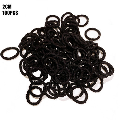 100 БР. Гумени ленти за бебешки момичета Еластични ластични ленти за коса в бонбонени цветове Детска лента за глава вратовръзки за коса Аксесоари за изтъняване на косата