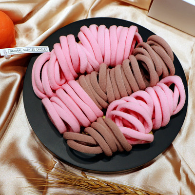 50 TK ühevärvilised õmblusteta elastsed juuksed, krõbedad naistele, kõrge elastse kummipaelaga hobusesabahoidja tüdrukute juuste aksessuaarid