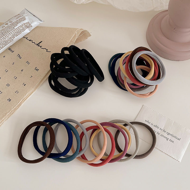 50 TK ühevärvilised õmblusteta elastsed juuksed, krõbedad naistele, kõrge elastse kummipaelaga hobusesabahoidja tüdrukute juuste aksessuaarid