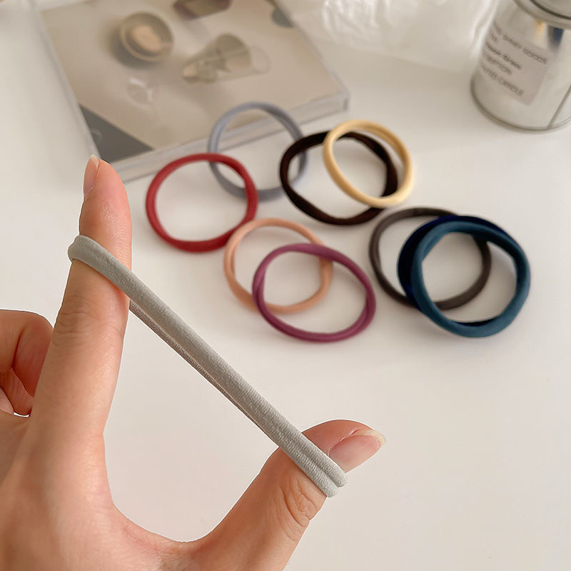 50 TK ühevärvilised õmblusteta elastsed juuksed, krõbedad naistele, kõrge elastse kummipaelaga hobusesabahoidja tüdrukute juuste aksessuaarid