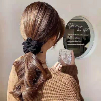 Φθινοπωρινό χειμωνιάτικο βελούδινο απαλό καστανό τρίχωμα Scrunchy για Γυναικείες Κορδέλες μαλλιών Ελαστικό λαστιχάκι Lady Hair Αξεσουάρ Γραβάτες μαλλιών