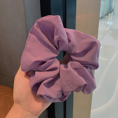 Scrunchie για τα μαλλιά 18 εκατοστών μεγάλου μεγέθους σιφόν μονόχρωμο για γυναίκες Ελαστική θήκη για αλογοουρά Ελαστική ζώνη μαλλιών Αξεσουάρ μαλλιών