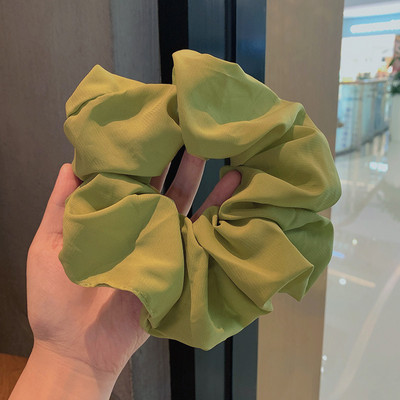 Scrunchie για τα μαλλιά 18 εκατοστών μεγάλου μεγέθους σιφόν μονόχρωμο για γυναίκες Ελαστική θήκη για αλογοουρά Ελαστική ζώνη μαλλιών Αξεσουάρ μαλλιών