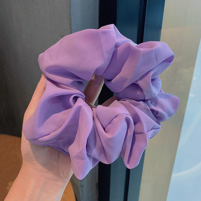 Scrunchie για τα μαλλιά 18 εκατοστών μεγάλου μεγέθους σιφόν μονόχρωμο για γυναίκες Ελαστική θήκη για αλογοουρά Ελαστική ζώνη μαλλιών Αξεσουάρ μαλλιών
