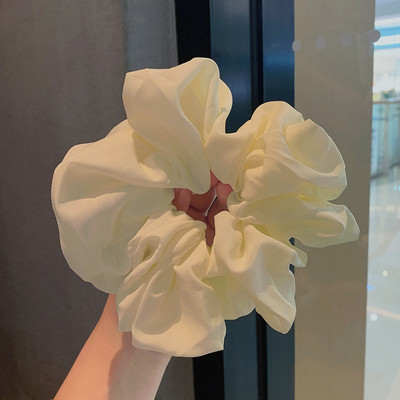 Scrunchie για τα μαλλιά 18 εκατοστών μεγάλου μεγέθους σιφόν μονόχρωμο για γυναίκες Ελαστική θήκη για αλογοουρά Ελαστική ζώνη μαλλιών Αξεσουάρ μαλλιών