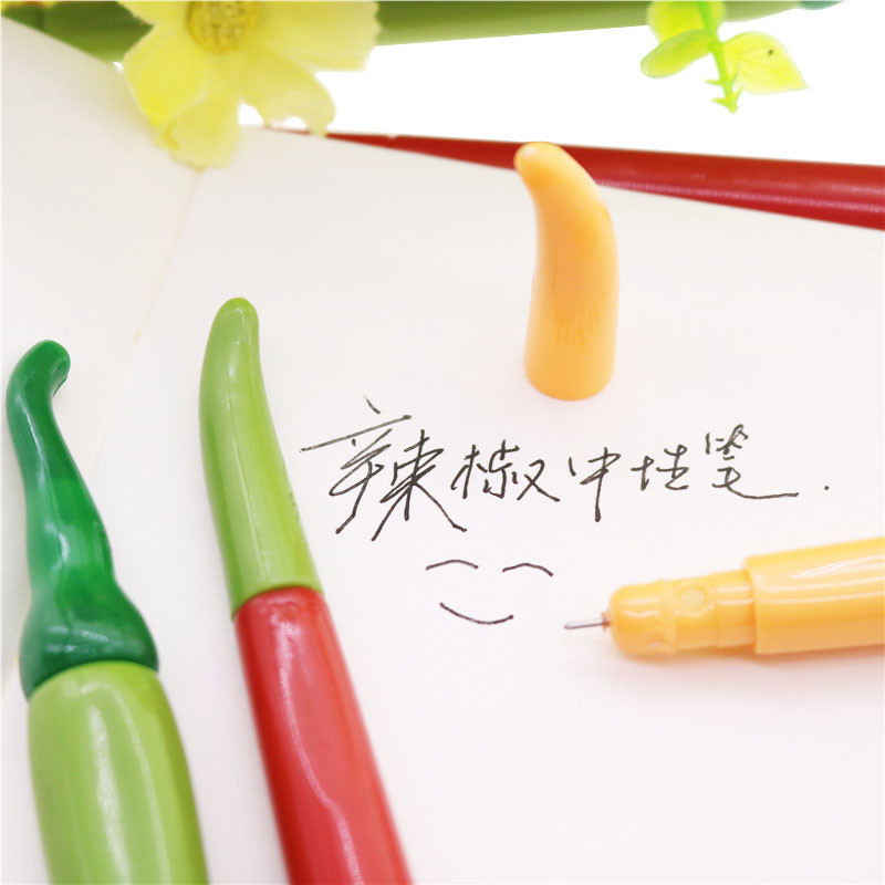 1 τεμ. Chili Gel Pen Fresh Vegetable Chili Styling Novelty Gift Στυλό 0,38 MM Gel στυλό Φοιτητικά επιστολόχαρτα προμήθειες γραφείου
