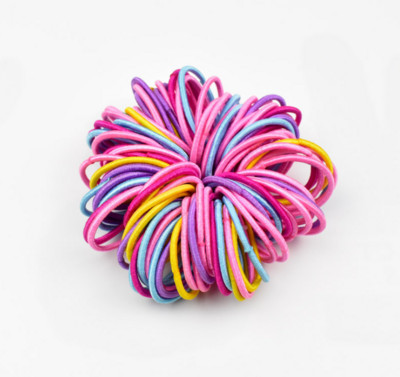 100 TK Tüdrukutele Armsad Nailonist Elastsed Juukselipsud Kummipaelad Juuksepaelad Lapse hobusesabahoidja Juuste Aksessuaarid Peakate