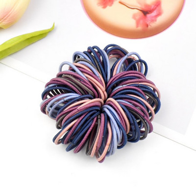 100 TK Tüdrukutele Armsad Nailonist Elastsed Juukselipsud Kummipaelad Juuksepaelad Lapse hobusesabahoidja Juuste Aksessuaarid Peakate