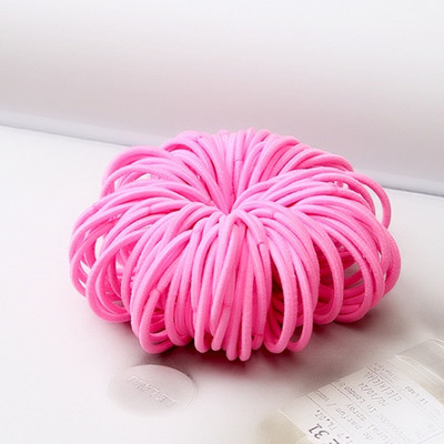 100 TK Tüdrukutele Armsad Nailonist Elastsed Juukselipsud Kummipaelad Juuksepaelad Lapse hobusesabahoidja Juuste Aksessuaarid Peakate