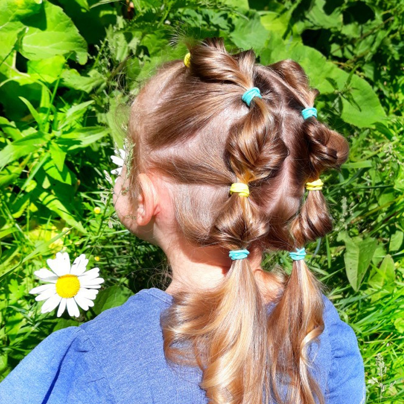 100 TK Tüdrukutele Armsad Nailonist Elastsed Juukselipsud Kummipaelad Juuksepaelad Lapse hobusesabahoidja Juuste Aksessuaarid Peakate