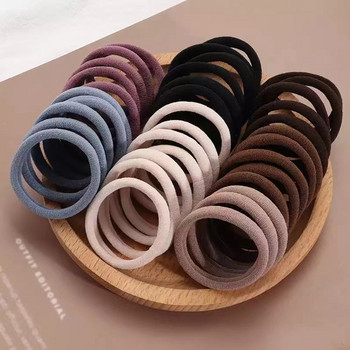 150 ΤΕΜ/Συσκευασία Βαμβακερές ελαστικές γραβάτες μαλλιών για γυναίκες Αλογοουρά Μαλακές λωρίδες μαλλιών Μόδα αξεσουάρ μαλλιών 4,5 εκ.