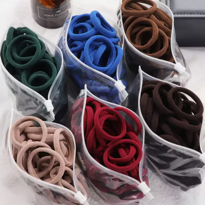 150 tk/pakendis puuvillased elastsed juukselipsud naistele hobusesaba pehmed juuksepaelad Moodsad juukseaksessuaarid 4,5 cm Unisex juuksekarvad