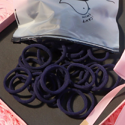 150 БР./Опаковка Памучни еластични вратовръзки за коса за жени Конска опашка Меки ленти за коса Модни аксесоари за коса 4,5 СМ унисекс ресници за коса