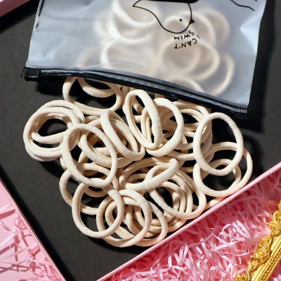 150 БР./Опаковка Памучни еластични вратовръзки за коса за жени Конска опашка Меки ленти за коса Модни аксесоари за коса 4,5 СМ унисекс ресници за коса