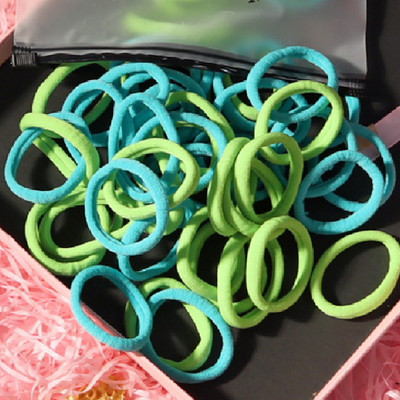 150 БР./Опаковка Памучни еластични вратовръзки за коса за жени Конска опашка Меки ленти за коса Модни аксесоари за коса 4,5 СМ унисекс ресници за коса