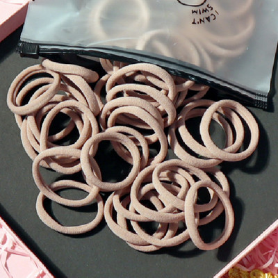 150 БР./Опаковка Памучни еластични вратовръзки за коса за жени Конска опашка Меки ленти за коса Модни аксесоари за коса 4,5 СМ унисекс ресници за коса