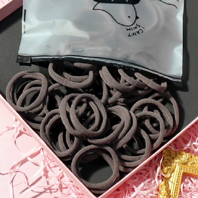 150 БР./Опаковка Памучни еластични вратовръзки за коса за жени Конска опашка Меки ленти за коса Модни аксесоари за коса 4,5 СМ унисекс ресници за коса