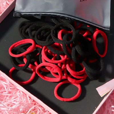 150 БР./Опаковка Памучни еластични вратовръзки за коса за жени Конска опашка Меки ленти за коса Модни аксесоари за коса 4,5 СМ унисекс ресници за коса